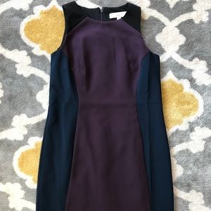 Loft 2P shift block dress